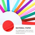 12 Rolls Crepe Paper Wrapping Flowers Papers Packing Colorful Floral Making Gift. 