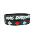 2Pcs One Direction & heart Silicone Mens & Womens Unisex hand band Wristband Bracelet. 