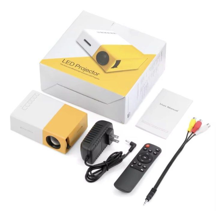 YG300 Pro LED Mini Projector 1080P Full HD Supported HD/M USB AV TF PS4 Portable Home Media Player