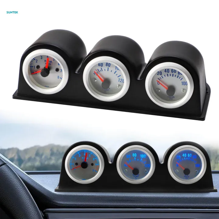 Automobile Retrofit Instrument Car Accessories 3 in 1 Black Instrument ...