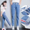 Junior and Middle School Students Wide-Leg Jeans Women's Spring and Summer New Versatile Casual Loose Girl Student Big Children Straight Pants. 
