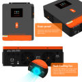 PowMr 6.2kw On-grid/Off-grid hybrid inverter 48Vdc 230VAC PV Panel Input 500vdc Pure Sine Wave Solar Inverter 120A Solar Controller Lithium Battery RGB Light One-click repair function. 