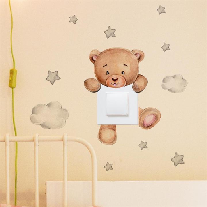 Cute%20Giraffe%20Bear%20Elephant%20Star%20Switch%20Sticker%20Kid%20Baby%20Bedroom%20Decoration%20Self-adhesive%20Home%20Decor%20Wallpaper%20Child%20Wall%20Decals%20-%20Image%202