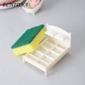 Fun Little Bed Sponge Holder Creative Kitchen Sponge Holder with Drain Stand Keep Sink Area Neat Tidy Non-slip Sponge Holder. 