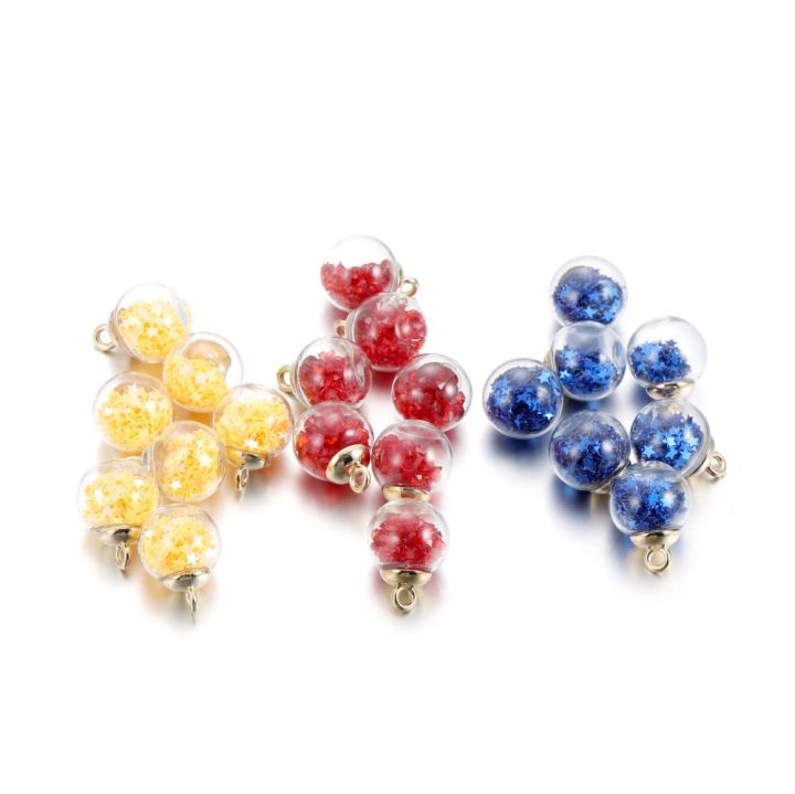 10pcs/Set%2015mm%20Fashion%20Transparent%20Glass%20Ball%20Colorful%20Star%20Sequin%20Pendant%20For%20Bracelet%20Necklace%20Jewelry%20Making%20DIY%20Earring%20Finding%20-%20Image%206