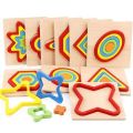 Shape Cognition Board Children's Jigsaw Puzzle Wooden Educational Baby Learning Match Toys. 