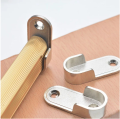1/10Pcs Wardrobe Rail Hanger Rod Socket Support Tube Round End U-Shaped Bracket Wall Mount Open Flange Seat Home Tools. 