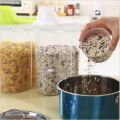 Cereal Storage Box Plastic Bean Dispenser Container Candy Melon Seeds Sealed Box Grain Rice Flour Storage Bottles Jar with Lid-4PC 1.5L. 