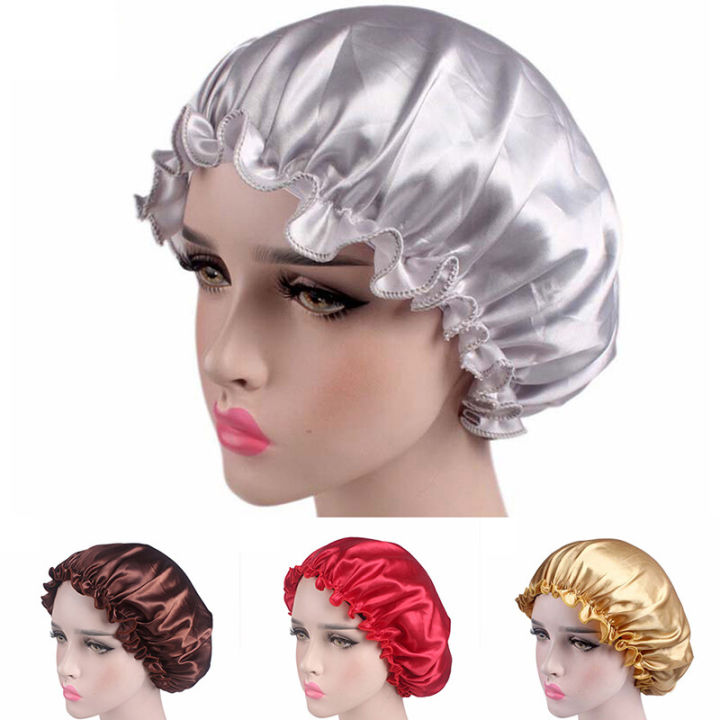 Silk%20Satin%20Night%20Sleep%20Cap%20Hair%20Bonnet%20Hat%20Head%20Cover%20Wide%20Band%20Adjust%20Elastic%20-%20Image%205