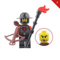 8pcs/set Red Dragon Knight King Knight Medieval Castle Knight Armor Heavy Knight with Figures Building Blocks Brick 9804. 