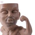 Pot Plants Human Funny Face Flower Pot Collection Art Decorative with Drain Hole Head Planter Resin Face Pots for Bookshelf Bar. 
