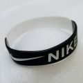 Black & White Mix Color Free Size Stretchable Silicone Wristband Bracelet For Men Events Party Sports & Daily Wear. 