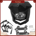Fasdga 12V Universal Motorcycle Dirt Bike Halo Headlight head light lamp Dirt Bike Headlight Enduro for Crf Xr Wrf Yzf Drz Klx Ym-004. 