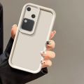 Vivo V30 Matte Soft Phone CaseFor Vivo V30 Pro V 30 Shockproof Phone Case 3in1 Tempered Glass Front Film and Back Lens Protector. 