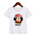 New Funny T Shirts for Girls Mafalda Love Dog Graphic Print Tshirt Kids Clothes Summer Tops for Girls Kawaii Clothing Tops. 