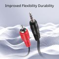 2RC TO 3.5mm AUX Cable Audio Cable Subwoofer Cable 3.5mm to RCA Audio Cable Headphone Jack Plug. 
