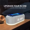 Wireless Charger Pad Phone Alarm Bedroom Lamp Night Light Desktop Clock Thermometer for Fast Charging Dock. 