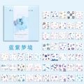 50 Sheets Japanese Paper Sticky Notebook Sticker Set Cartoon Anime Cute Girl Heart Student Label Diary diy Decoration Material Small Pattern Bedroom Dormitory Desk Wall. 