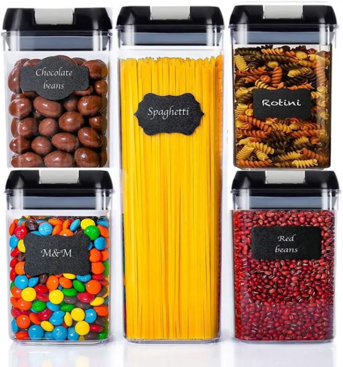 Food Storage Container Set [6-Piece Set] for Dry Foods & Liquids - BPA ...