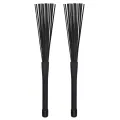1 Pair Jazz Drum Brushes Retractable Drum Sticks 32 cm black. 