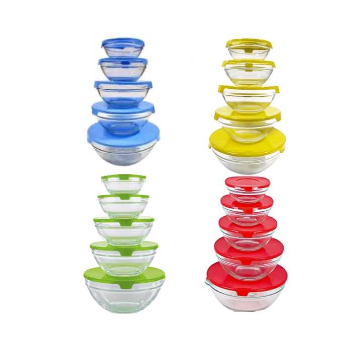 5 Pieces Glass Bowl Set