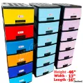 Drawer Set 6 in 1 baby drawer wardrobe cupboard storage multi color, blue, pink, Brown mix & Gray kids furniture. 
