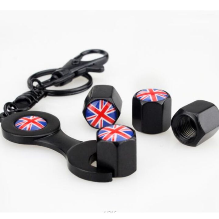 4pcs%20Wheel%20Valve%20Stems%20Caps%20&%201pc%20Wrench%20Dust%20Air%20Cover%20England%20Flag%20Car%20Accessories%20for%20MINI%20One%20MINI%20Coopers%20Cabrio%20Coupe%20-%20Image%203