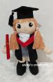 Graduation doll, Graduation doll soft toy. 