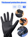 1/2Pcs Thickened Black Kitchen Protective Gloves Disposable PVC Gloves Waterproof Food Grade Gloves Kitchen Cleaning Gloves. 