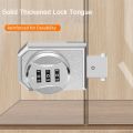 With Accessories Zinc Alloy Combination Password Lock Serrated Lock Double Opening Glass Door Lock PunchFree Mounting Easy Setup Cabinet Door Locks Office Use. 