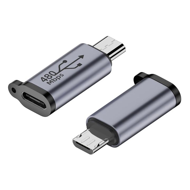 2Pcs%20Type%20C%20Female%20To%20Micro%20USB%20Male%20Converter%20480Mbps%20Micro%20USB%20Female%20To%20Type%20C/Mini%20USB%20Connector%205V%202A%20for%20Phone/Tablet/PC%20-%20Image%205