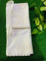 Women's Pure white Cutwork Lungi  100% cotton. 