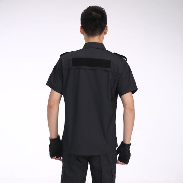 Black%20Secret%20Service%20Spring,%20Autumn%20and%20Winter%20Clothing%20Summer%20Security%20Uniform%20Short%20Sleeve%20Suit%20Special%20Duty%20Work%20Clothes%20Wear-Resistant%20Cap%20Belt%20-%20Image%203