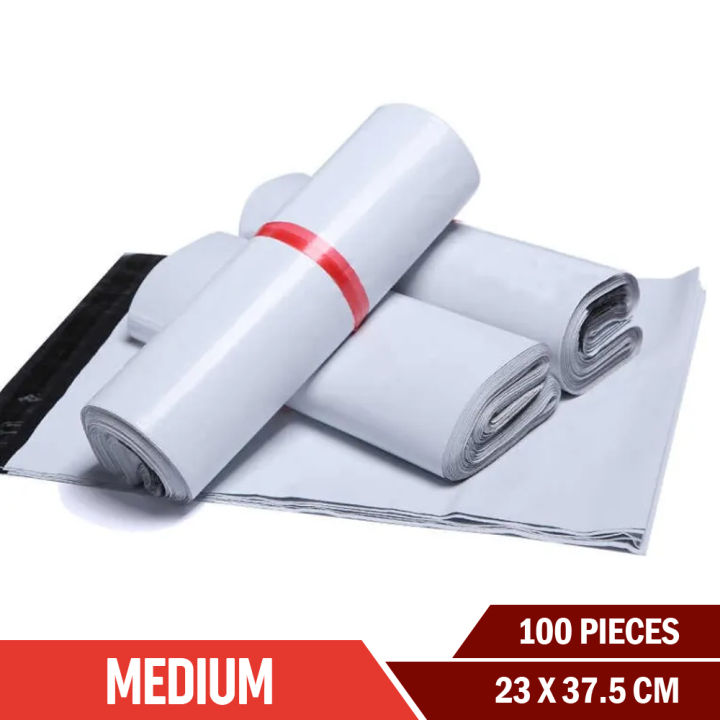 100 Pieces  Medium 23cm x 33.5 + 5cm size Perfect Medium Poly Mailer White Daraz Flyers Bundle of  Self-seal Adhesive bags Storage Bags Plastic Poly Envelope  Flyer Mailer Packs Postal Safe Mailing Bags Shipping Bag