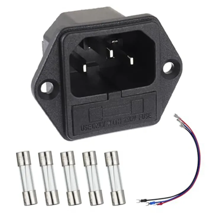 Module Socket 10a ABS AC 250V 10A 2 in 1 Mount Inlet Module Plug Socket Power Entry ...