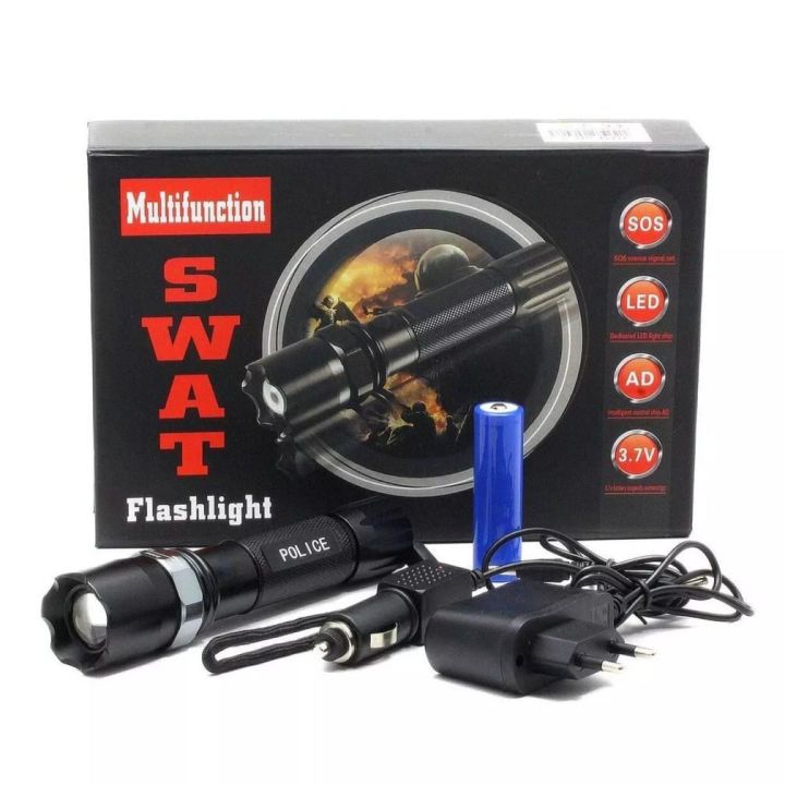 Swat%20Rechargeable%20Multifunction%20Flashlight%20,%20Torch%20-%20Image%202