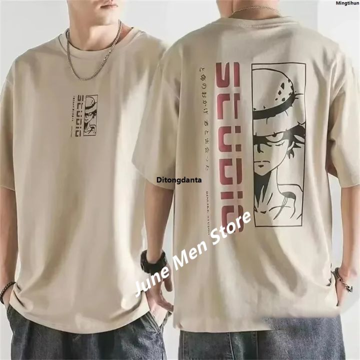 Men's Cotton Oversized T-Shirt Summer Women's Ming Ti Xun (Uniqlo) Japan One-piece Cotton Luffy T-Shirt Top Men's Cotton T-Shirt Men's Cheap Price