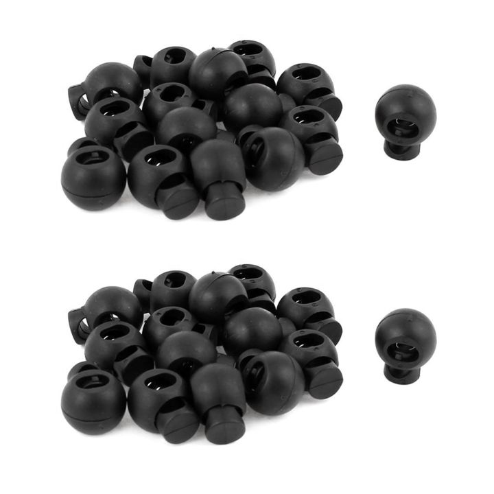 ARELENE Adjustable Round Toggle Spring Loaded Rope Lanyard Cord Locks 30 Pcs