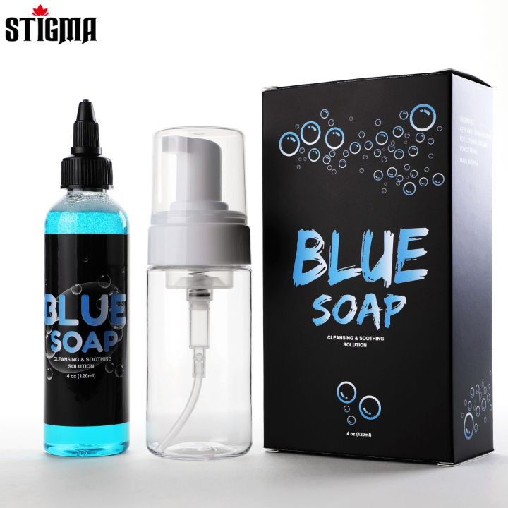 STIGMA 30ML/120ML/360ML Tattoo Blue Soap Cleaning Soothing Solution Full Set Tattoo Studio Eyeliner Lip Eyebrow Supply Accessories