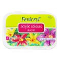 Fevicryl Acrylic Colours Fabric Paint Sunflower Kit Lilac Kit (6 Color - 10ml / 10 Color - 15ml). 