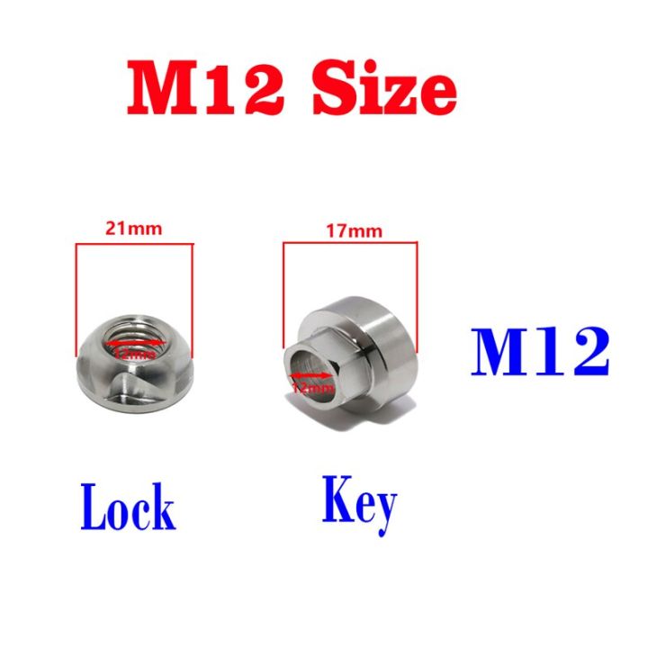 【M12 Size】 Theft Nuts Screws Security M6 M8 M12 Stainless Steel Car Accessories LED Light Bar Work Light