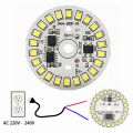 PaaMaa LED Bulb Patch Lamp SMD Plate Circular Module Light Source Plate For Bulb Light AC 220V Led Downlight Chip Spotlight LED. 