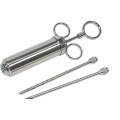 Stainless Steel Seasoning Injector 2-oz Large Capacity Turkey Meat / Marinade Injector With 2 Needles Hot Kitchen Tools Cooking Assistant. 