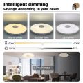 Ceiling light, study living room light, home decoration, bluetooth ceiling light, LED speaker, graffiti, smart RGB remote control, bedroom music. 