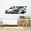 The Fast and The Furious Sport Car Racing Wall Stickers Vinyl Decals for Kids Bedroom Home Decor Murals Removable Poster DW14480. 