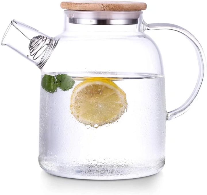 Glass Pitcher Jug with Filter Coil - 1.5 Litres