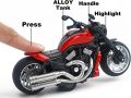 Ming Ying MY66-M1215 1:12 Scale Die-Cast Motorcycle Toy  Alloy Pull Back Motorbike With Music and LED Lights. 