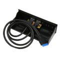 USB Front Panel Hub, 2 Ports 5.25in Front Panel Easy Installation for PC Case. 