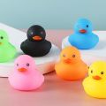 Baby Bath Toys Cute Little Yellow Duck Bath Toys Bathroom Bath Swimming Water Toy Soft Floating Rubber Duck Squeeze Sound Toy. 