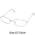 No Makeup Decorative Glass - For Women Men - Metal Square Frame Glasses - Vintage, Fashion, Y2K - Anti-Blue, Eye Protection - Flat light Eyeglass. 